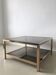 Gold-plated rectangular coffee table 23 carats, 1960 s