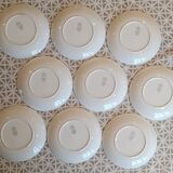 9 dessert plates in Gien earthenware