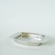 Pocket tray / butter dish in silver metal and glass, early 20th century