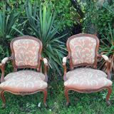 Paire de fauteuils style Louis XV