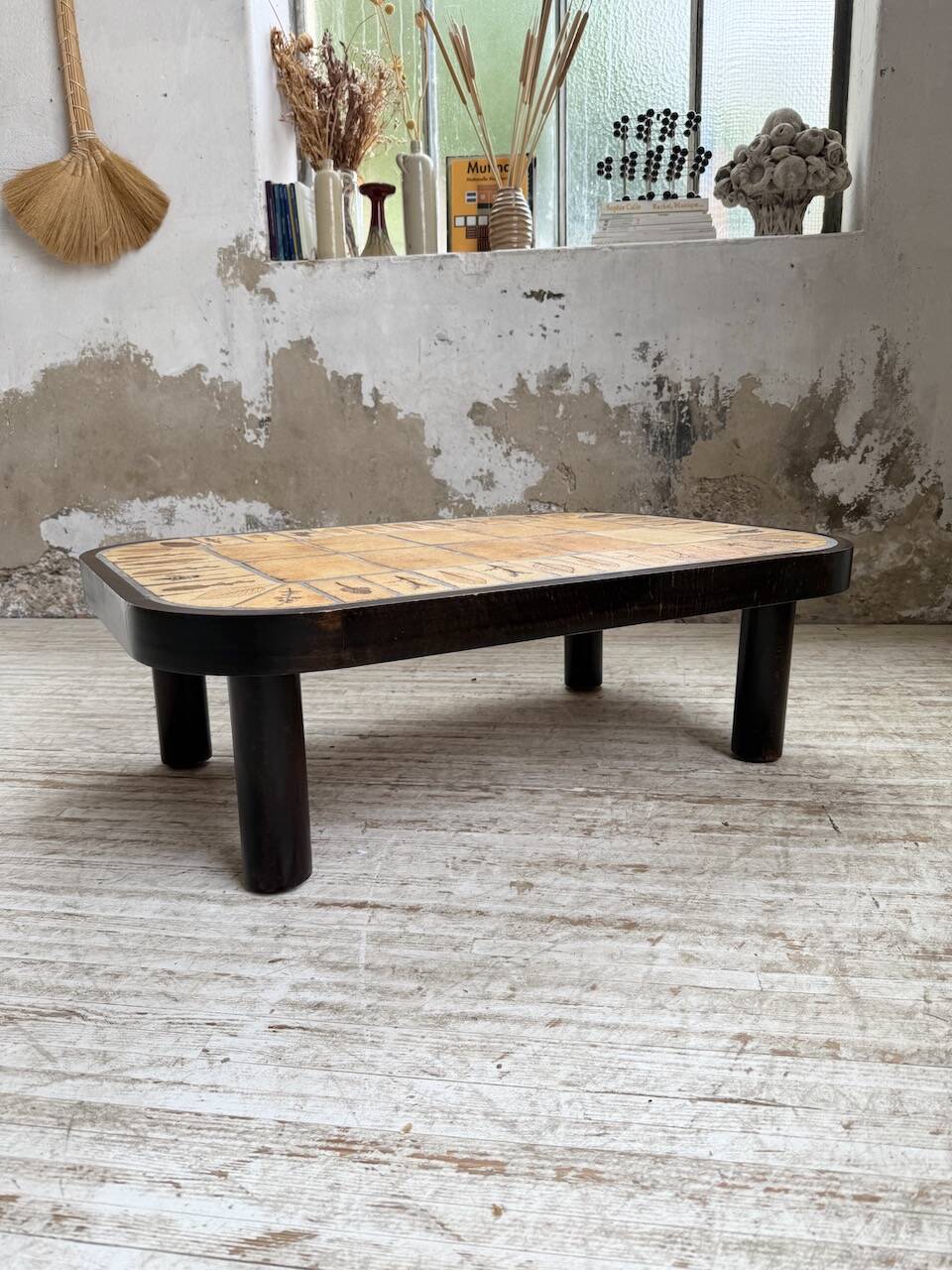 Capron “herbarium” oval coffee table