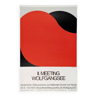 Affiche originale vintage d'exposition d'art autrichienne des années 1970 – Theo Braun Wolfgangsee