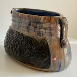 Planter caché-pots ceramic decor barbotine vintage