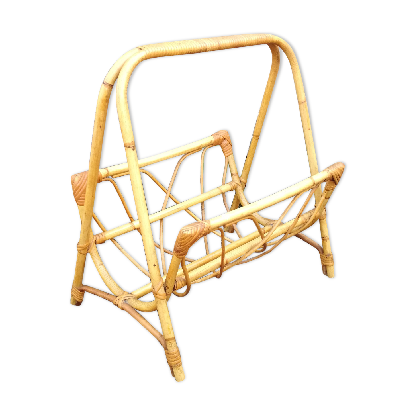 Rattan magazine holder L45