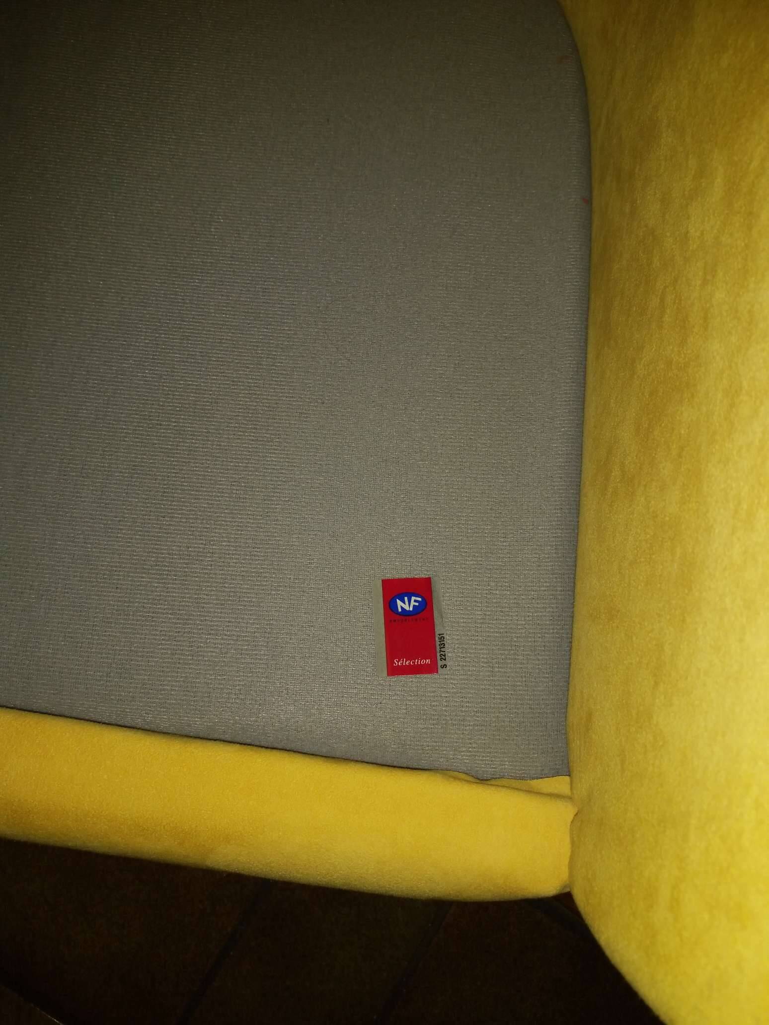 Pair of yellow armchairs