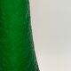 Vintage vase in moulded glass, green and gold patterns - 1970s