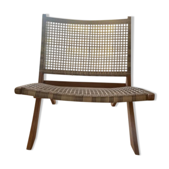 Rattan garden armchair