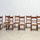 Set of eight French dining chairs
