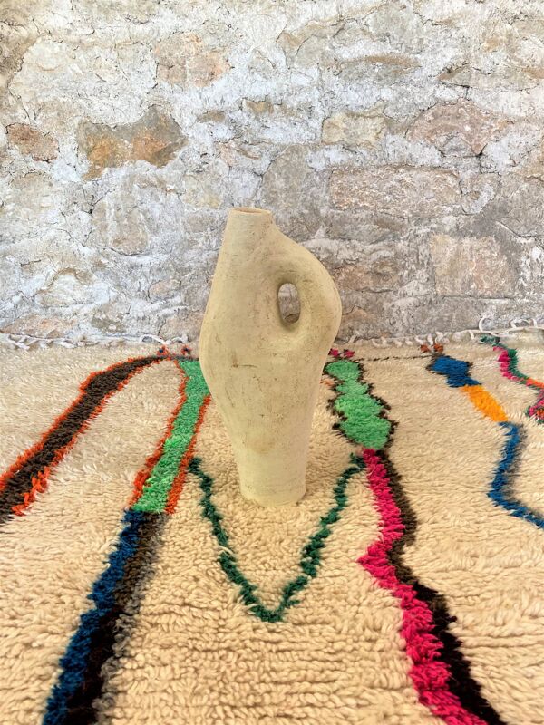 Vase bougeoir en terre cuite