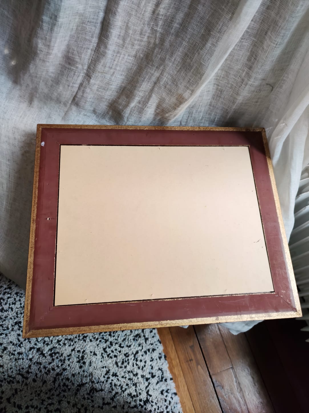 Gold rectangular mirror