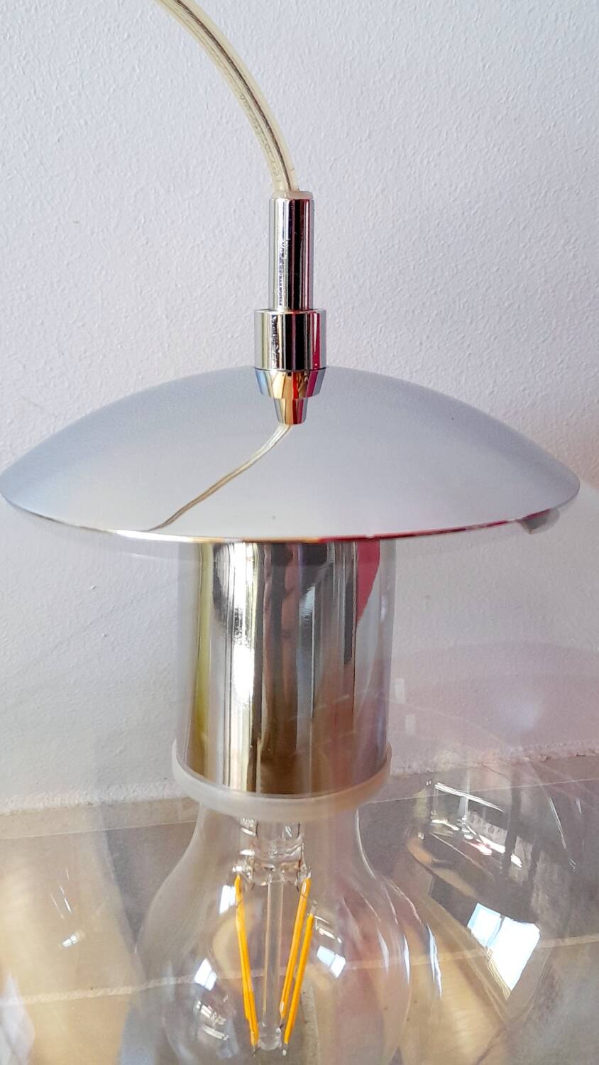 Glass globe pendant light