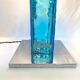 Large blue and chrome Murano lamp, 1960s. Italy