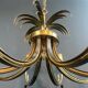 Brushed metal and gold metal pineapple chandelier