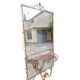 Miroir et console en fer forgé avec chaise de Pierluigi Colli.