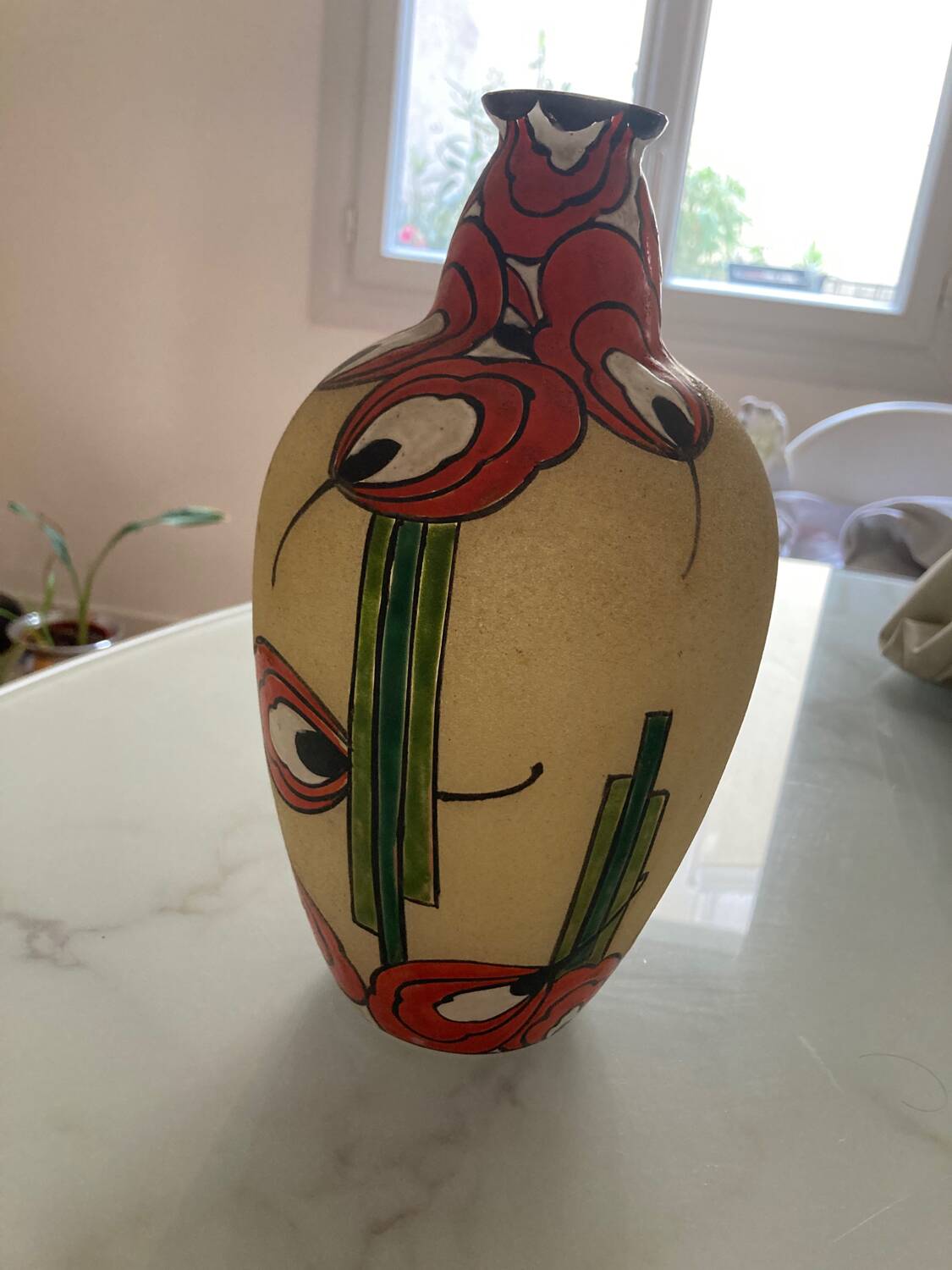 Art deco vase 1930 DE Leune signed