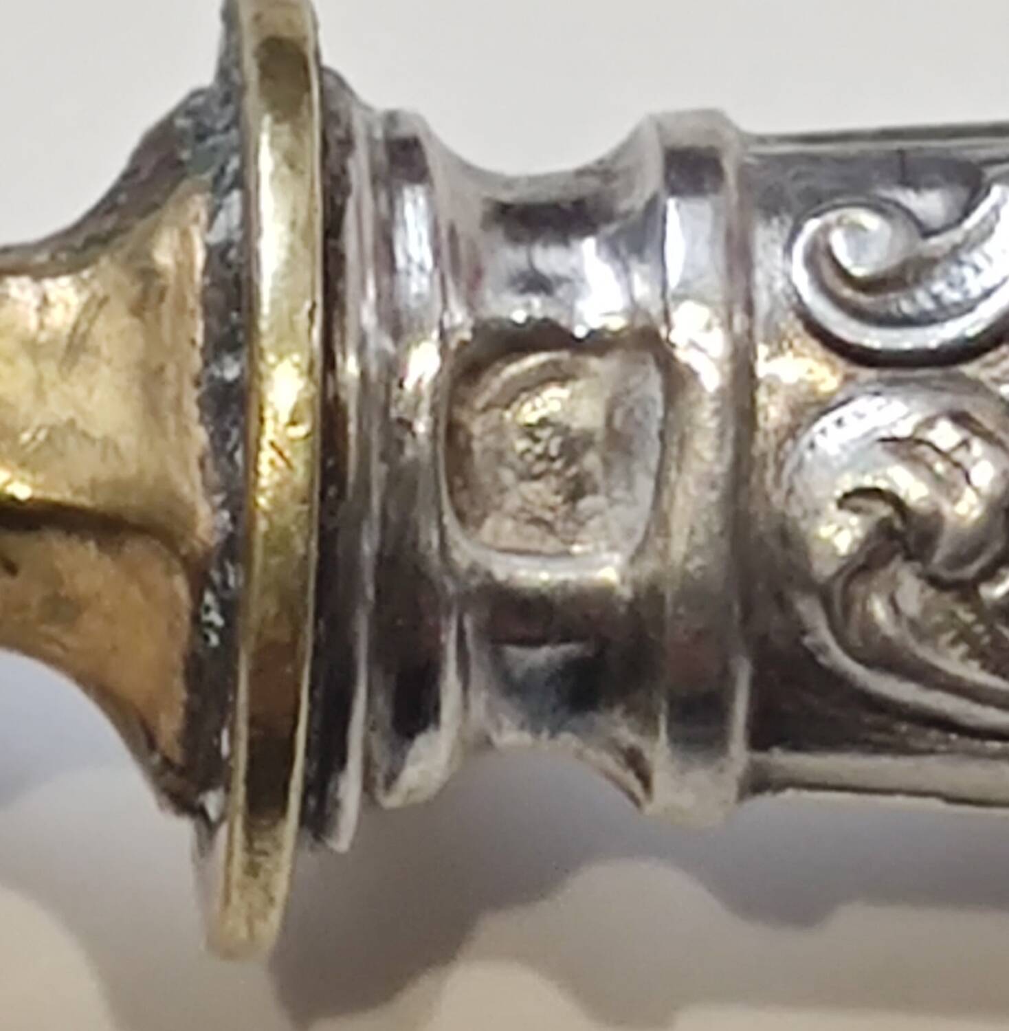 Old sweet dessert service 4 pieces silver embossed minerva hallmark