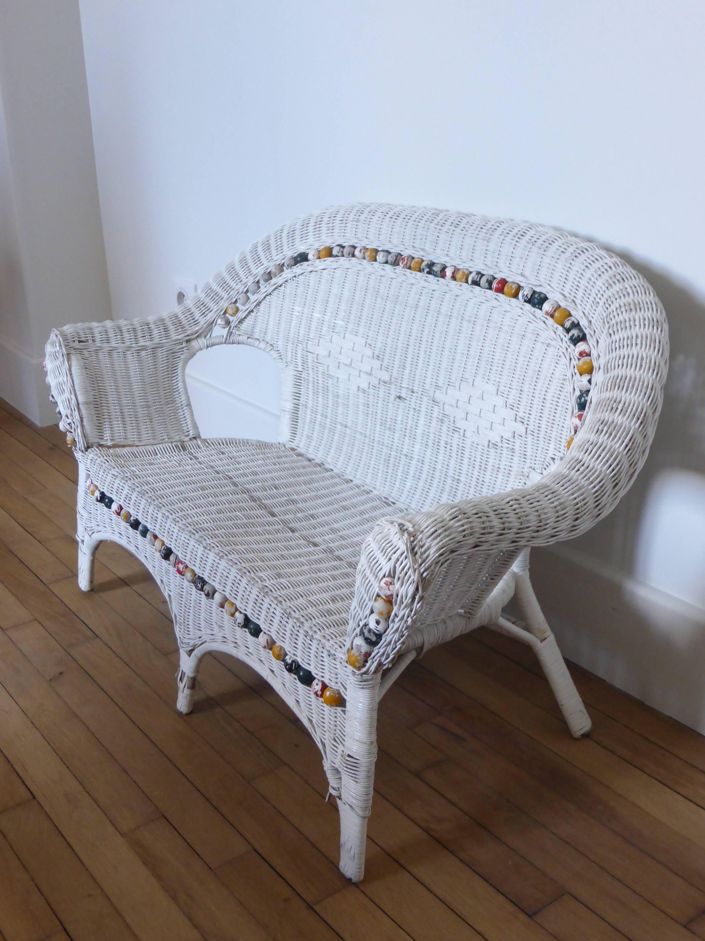 Armchair, child rattan seat