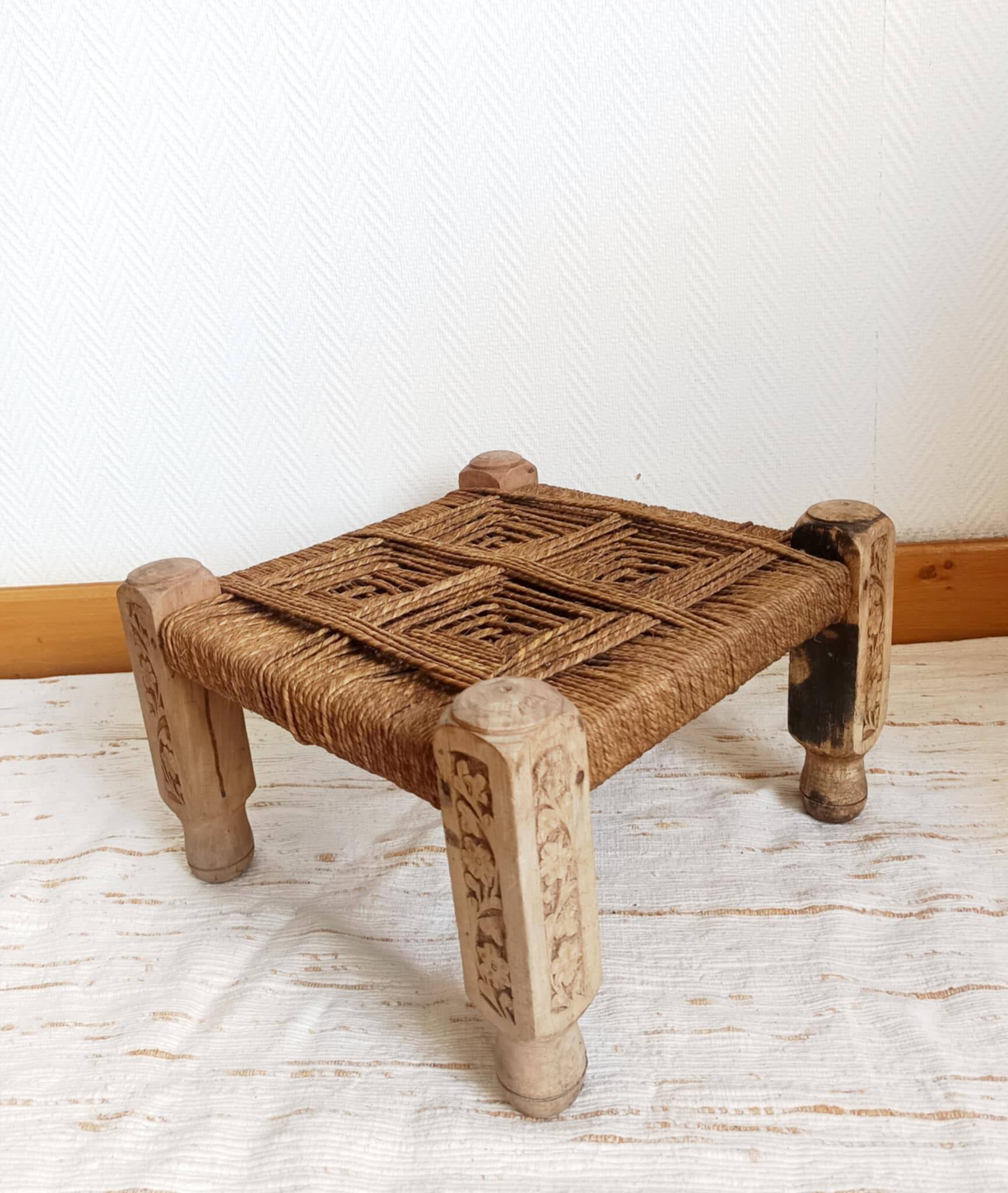 Antique Indian rope stool
