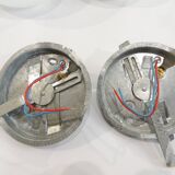 Vintage opaline ceiling lamp pair