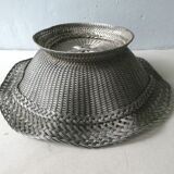 Trash braided silver metal, vintage