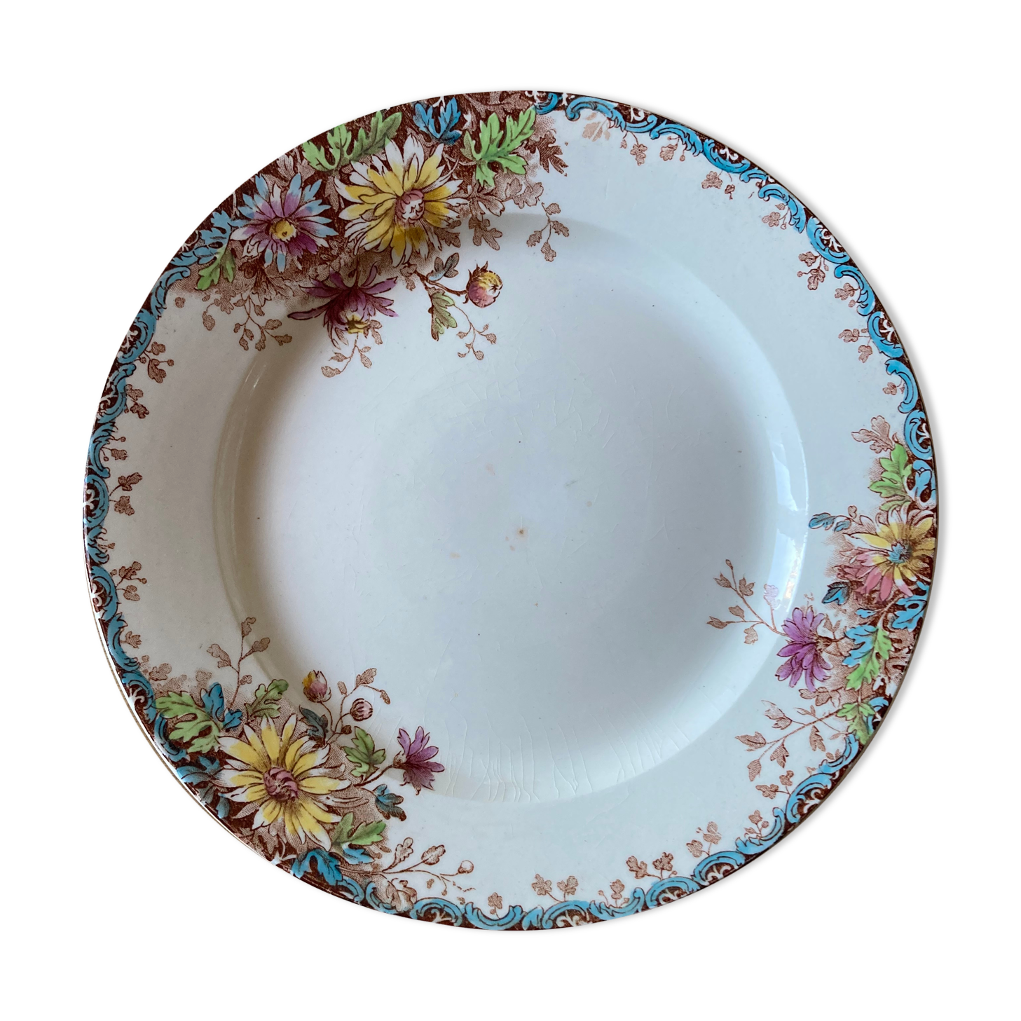 Gien porcelain round serving dish