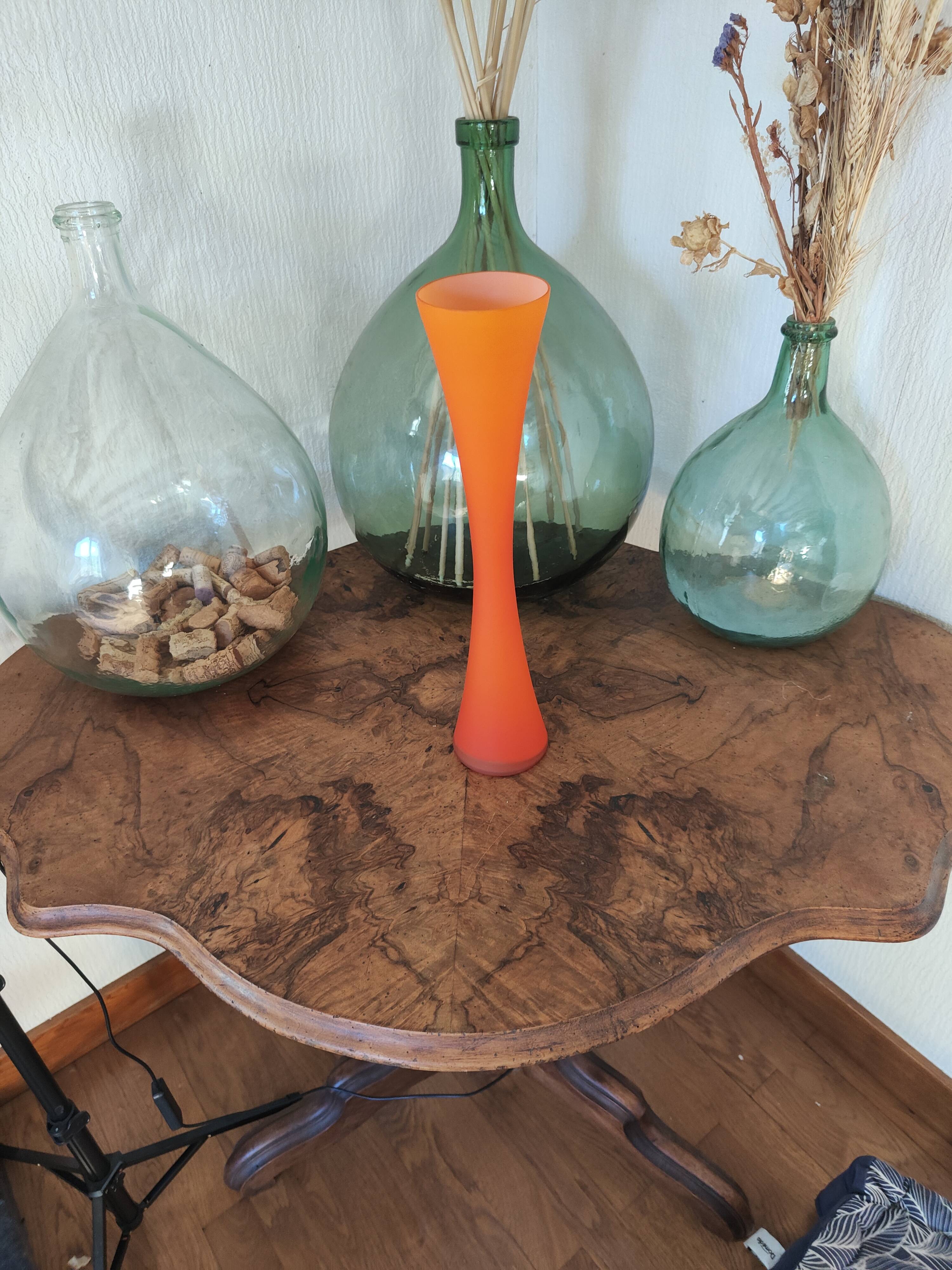 Orange Murano vase by Carlo Moretti, 1970s