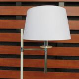Monix Paris floor lamp in chrome-plated brass and white lacquered metal 1960