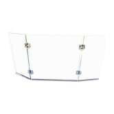 Chimney firewall 3 shutters glass brass nickeled 1930-1940s