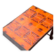 Capron Vallauris orange and black ceramic - coffee table
