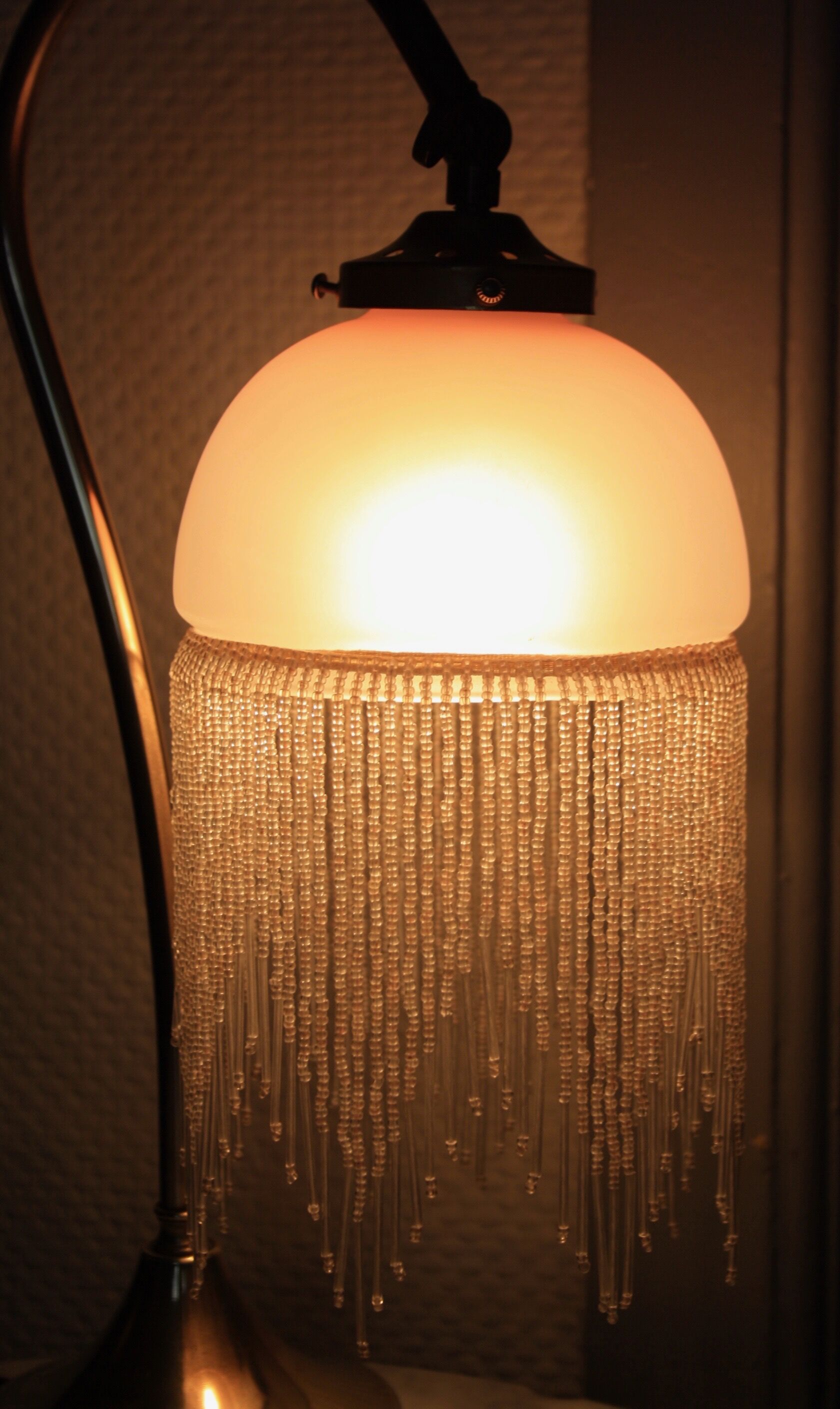 Bronze lamp glass beads