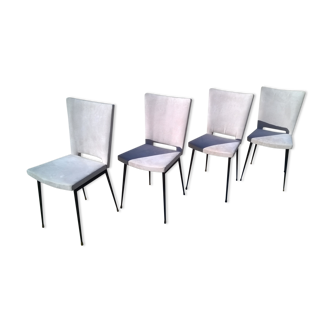 Set of four chairs Colette suedine Gueden