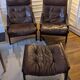 2 Hunter armchairs and 1 footstool by Torbjørn Afdal for Bruksbo