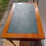 Desk, leather tray