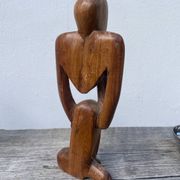 Wooden statuette sculpture, free form