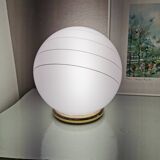 Lampe globe vintage en verre 1980