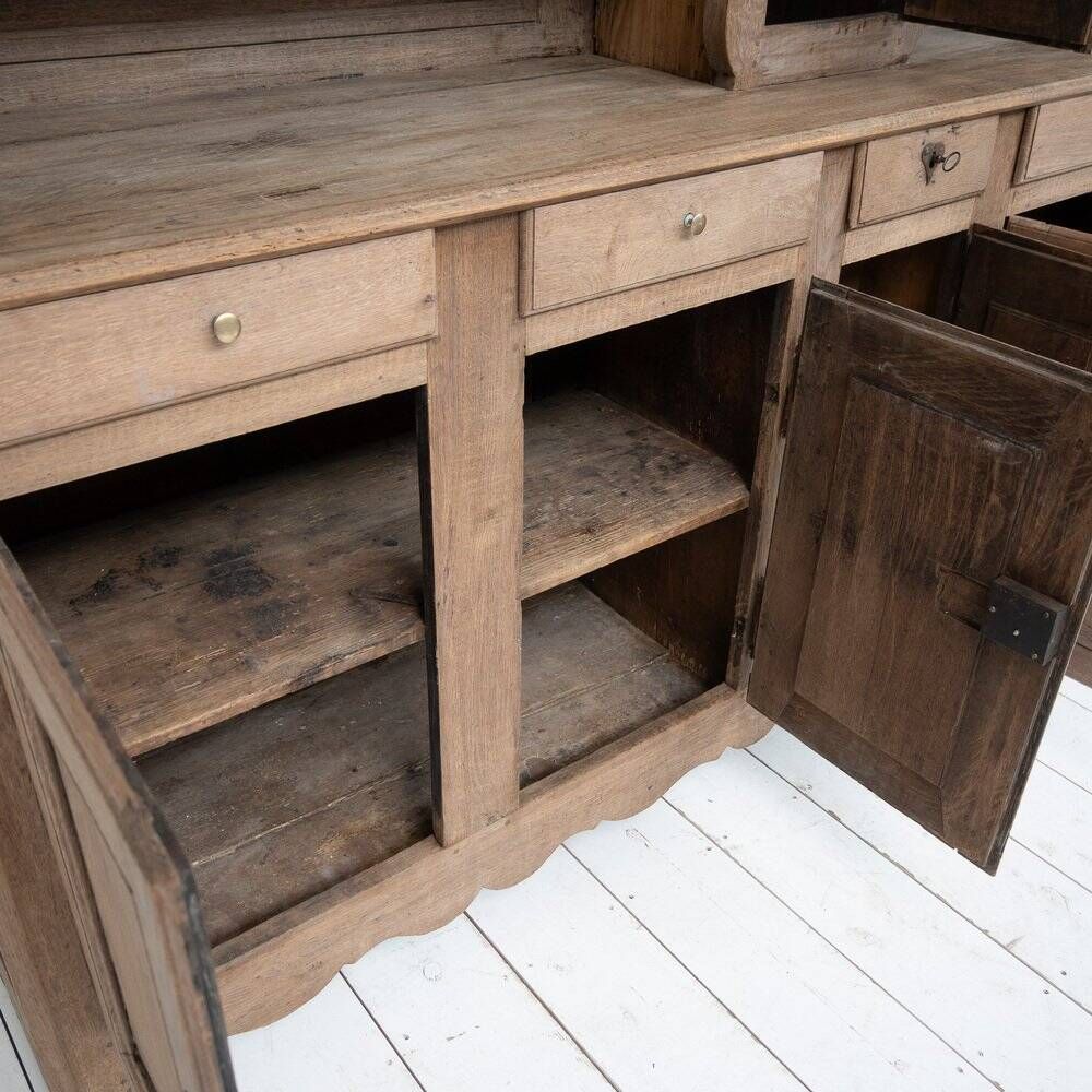 Large Oak 2-Part Buffet, France, 1780s