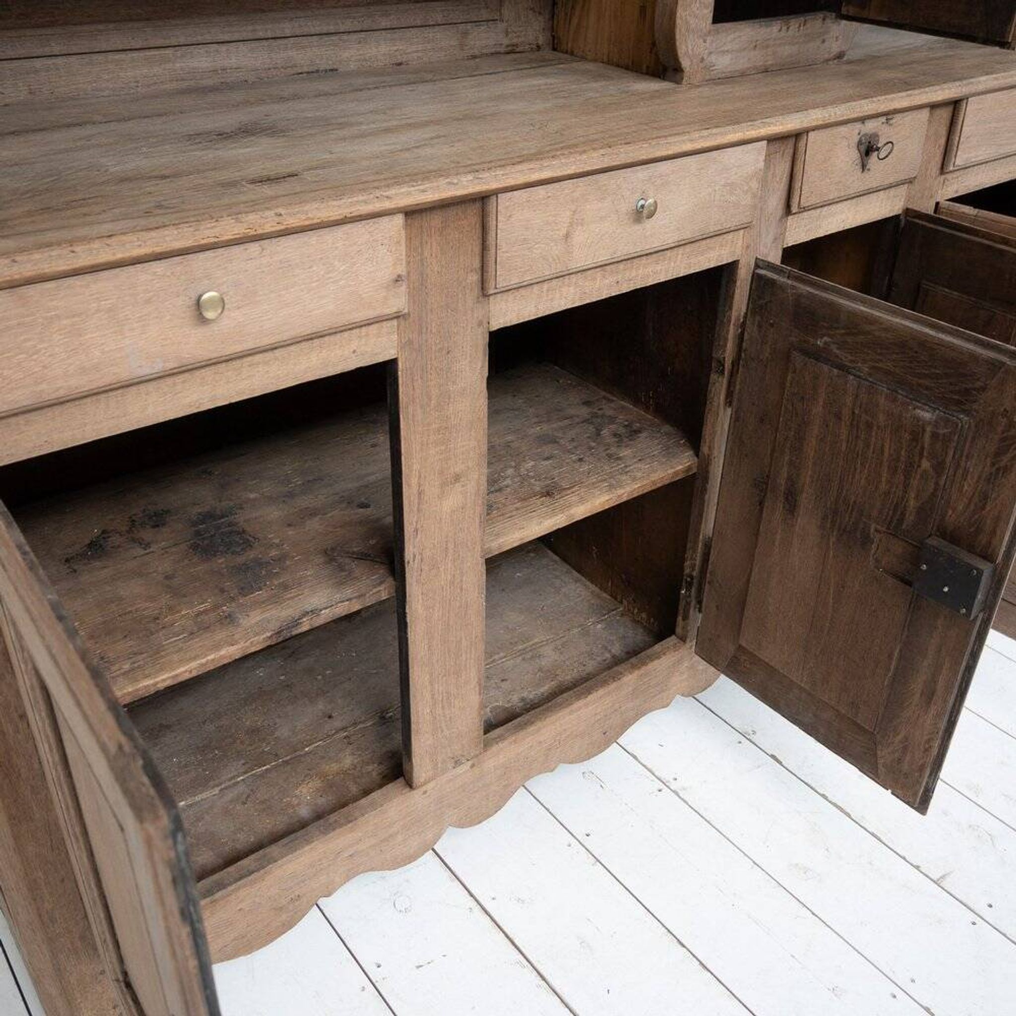 Large Oak 2-Part Buffet, France, 1780s