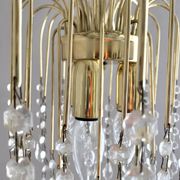 Vintage Italian cascade chandelier with pendants.
