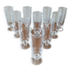 Set of 10 vintage champagne flutes