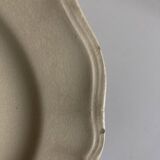 Set of 4 ivory Sarreguemines plates with gadroons