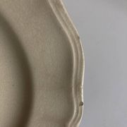 Set of 4 ivory Sarreguemines plates with gadroons