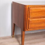 50s vintage sideboard sideboard in wood, brass and glass italian design