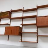 Danish Modern 5-Bay Modular Teak Wall Unit by Poul Cadovius for Cado, 1950s