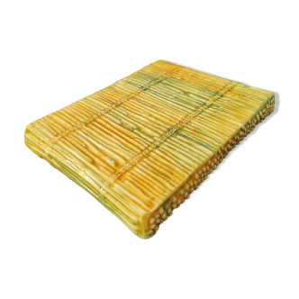 UNDERSIDE or CHEESE PLATTER IN CERAMIC decoration STRAW STRANDS