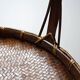 Grand panier à offrandes en bambou asiatique vintage 1920–1950