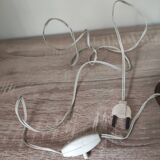 Lampe veilleuse diabolo teck laiton opaline Philips design scandinave