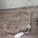 Night light diabolo teak brass opaline Philips Scandinavian design