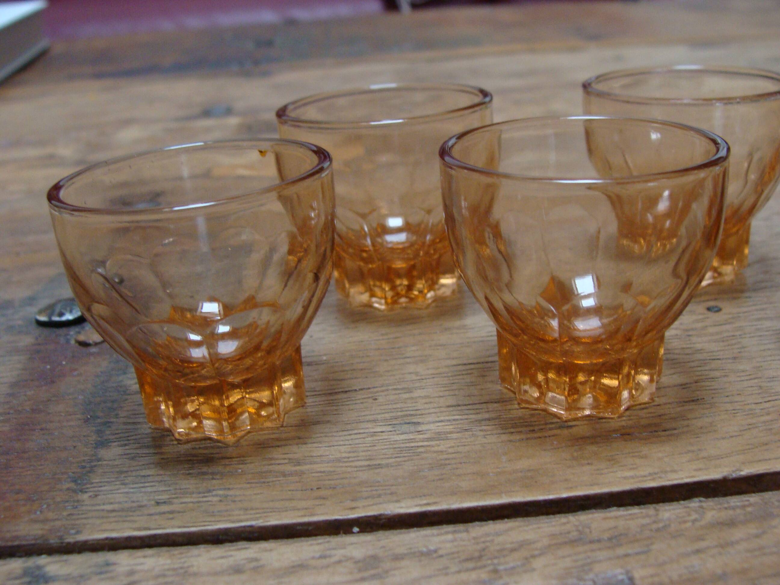 Art Deco liqueur glasses