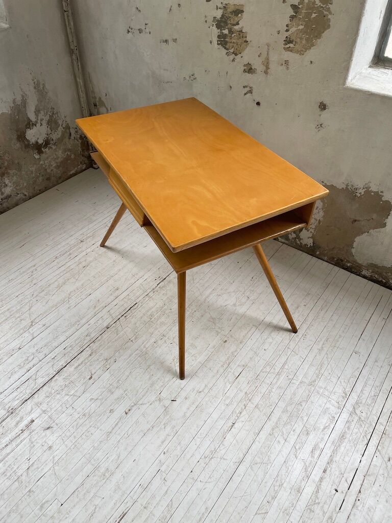 Vintage oak compass desk