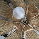 Flower hanging caning vintage rattan